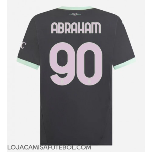 Camisa de Futebol AC Milan Tammy Abraham #90 Equipamento Alternativo 2024-25 Manga Curta